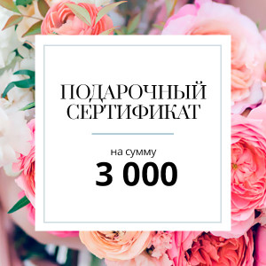 Подарочный сертификат номиналом 3000 руб.